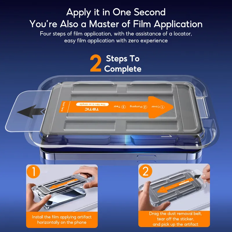 Ảnh Tbtic Cho iPhone Bảo Vệ Màn Hình Kính Cường Lực 16 15 14 13 12 11 Pro Max Plus XR X Xs Privacy 360 Tự Động Căn Chỉnh Dễ Dàng Lắp Đặt Bảo Vệ Toàn Diện 2