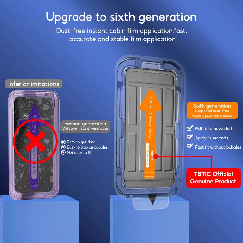 Ảnh Tbtic Cho iPhone Bảo Vệ Màn Hình Kính Cường Lực 16 15 14 13 12 11 Pro Max Plus XR X Xs Privacy 360 Tự Động Căn Chỉnh Dễ Dàng Lắp Đặt Bảo Vệ Toàn Diện 4