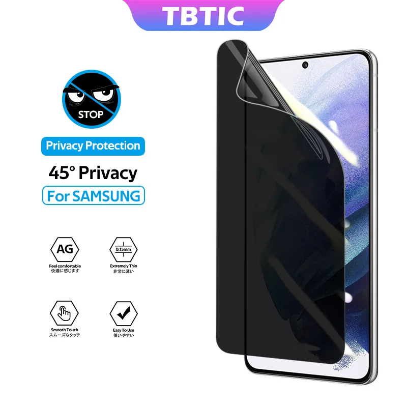 Phim Hydrogel Riêng Tư Tbtic Cho Samsung S25/S24/S23 Ultra/Note - Chống Nhìn Trộm, Vân Tay Nhạy