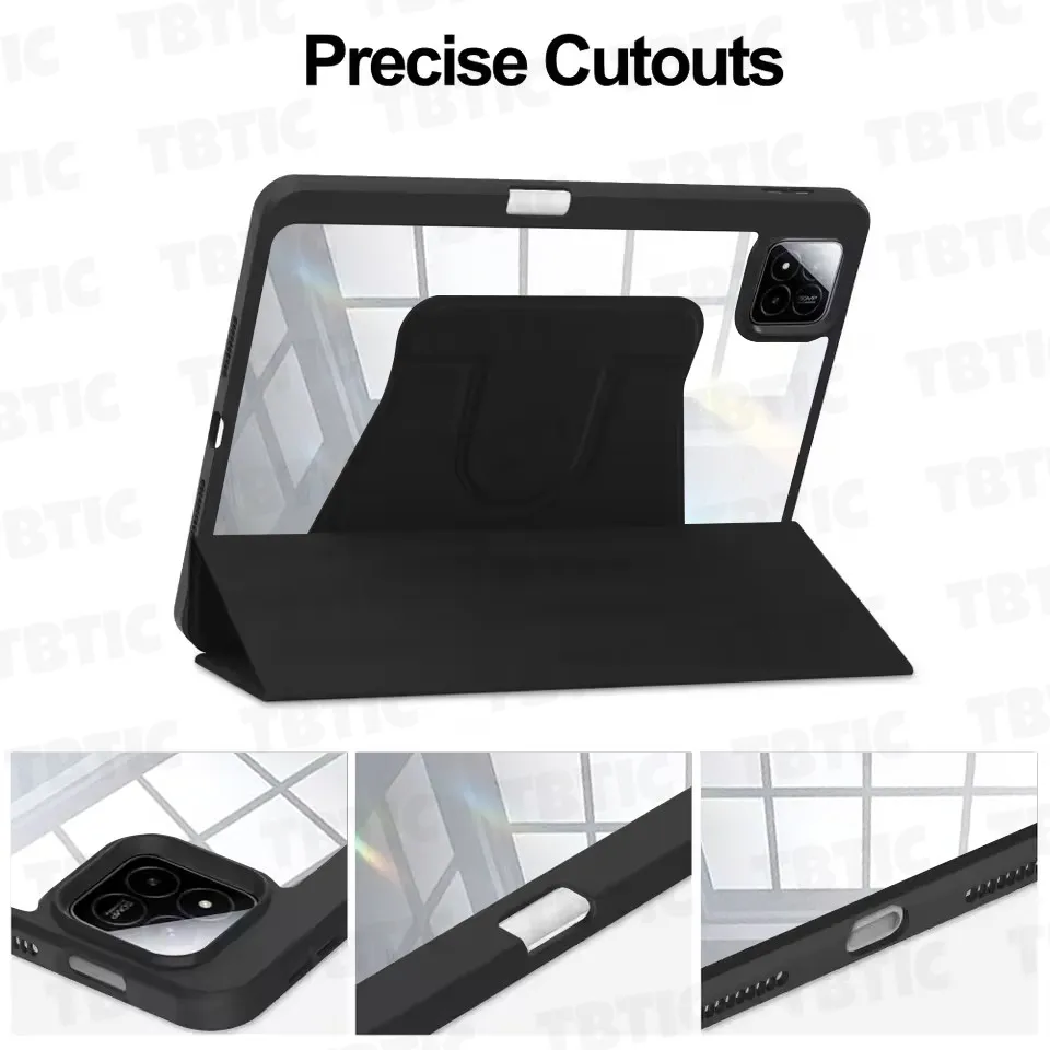 Ảnh Tbtic Cho Xiaomi Pad 7 6 5 Pro Ốp Lưng 11.2 11 Inch 2024 Có Khe Đựng Bút Chì 360° Xoay 2