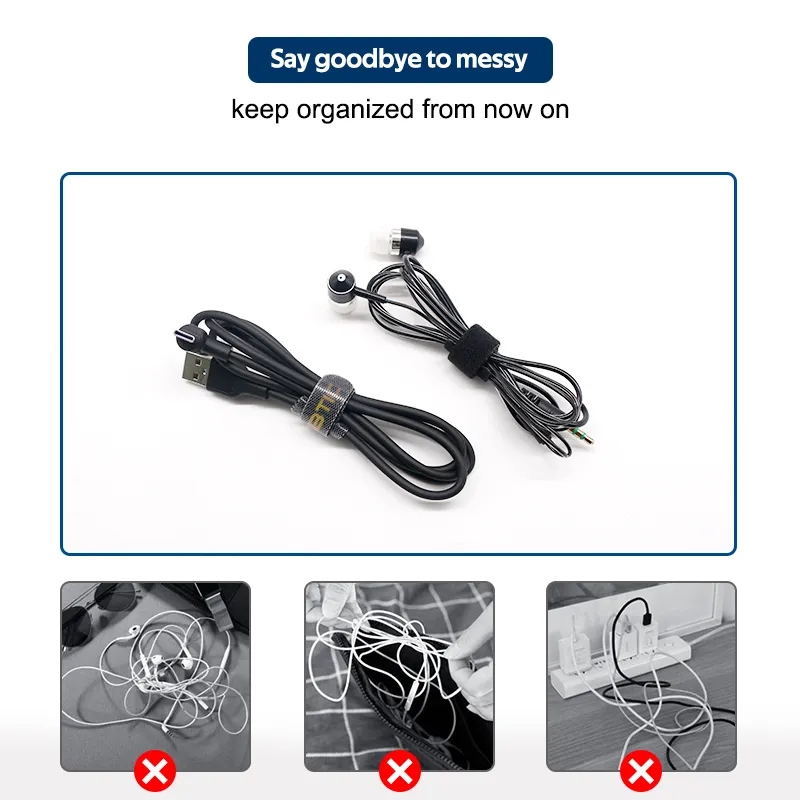 Ảnh TBTIC Quai Sắp Xếp Dây Cáp Chất Liệu Nylon Dành Cho Dây Cáp Chuột/Tai Nghe/Cáp HDMI 2