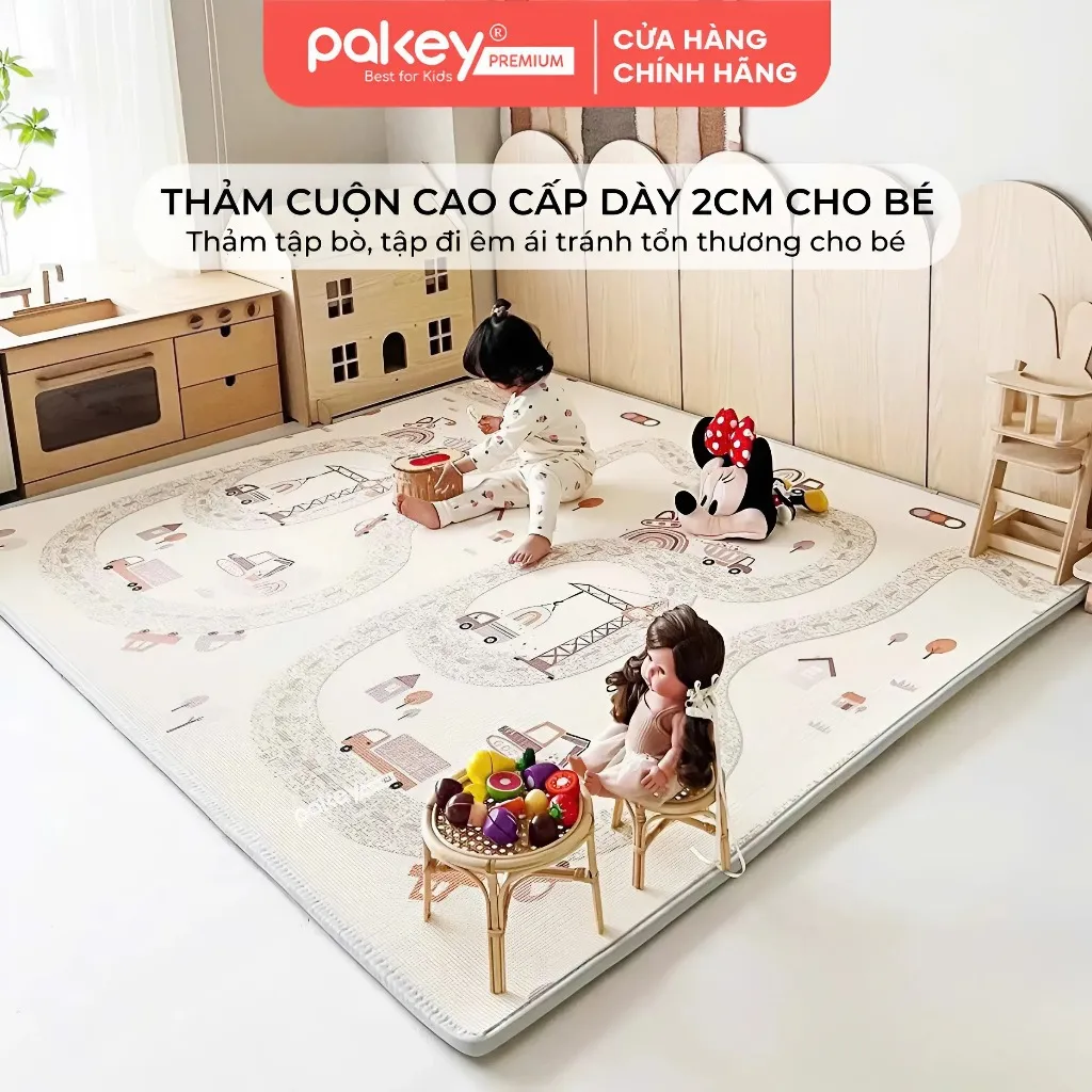 Review Thảm Cuộn PAKEY XPE Dày 2CM: An Toàn, Êm Ái Cho Bé Tập Bò | Giá Tốt