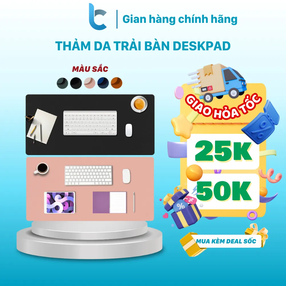 Ảnh Thảm Da Trải Bàn Làm Việc Deskpad Lucas Mềm Mịn, Chống Nước, Chống Quăn 1