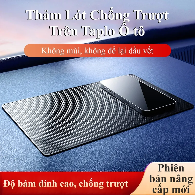 Ảnh Thảm lót silicon chống trượt ô tô MYT Miếng đệm lót taplo xe hơi siêu dính cố định điện thoại vật dụng nhựa PVC mềm 2