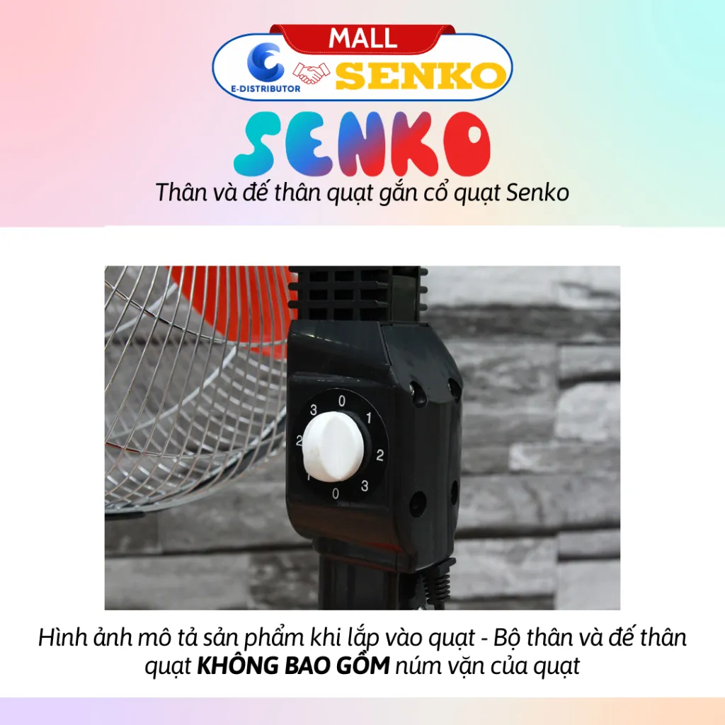 Ảnh Thân và đế thân quạt thay thế của quạt Senko LTS1636/LTS1632/DTS1607(mã mới) - Hàng chính hãng 4