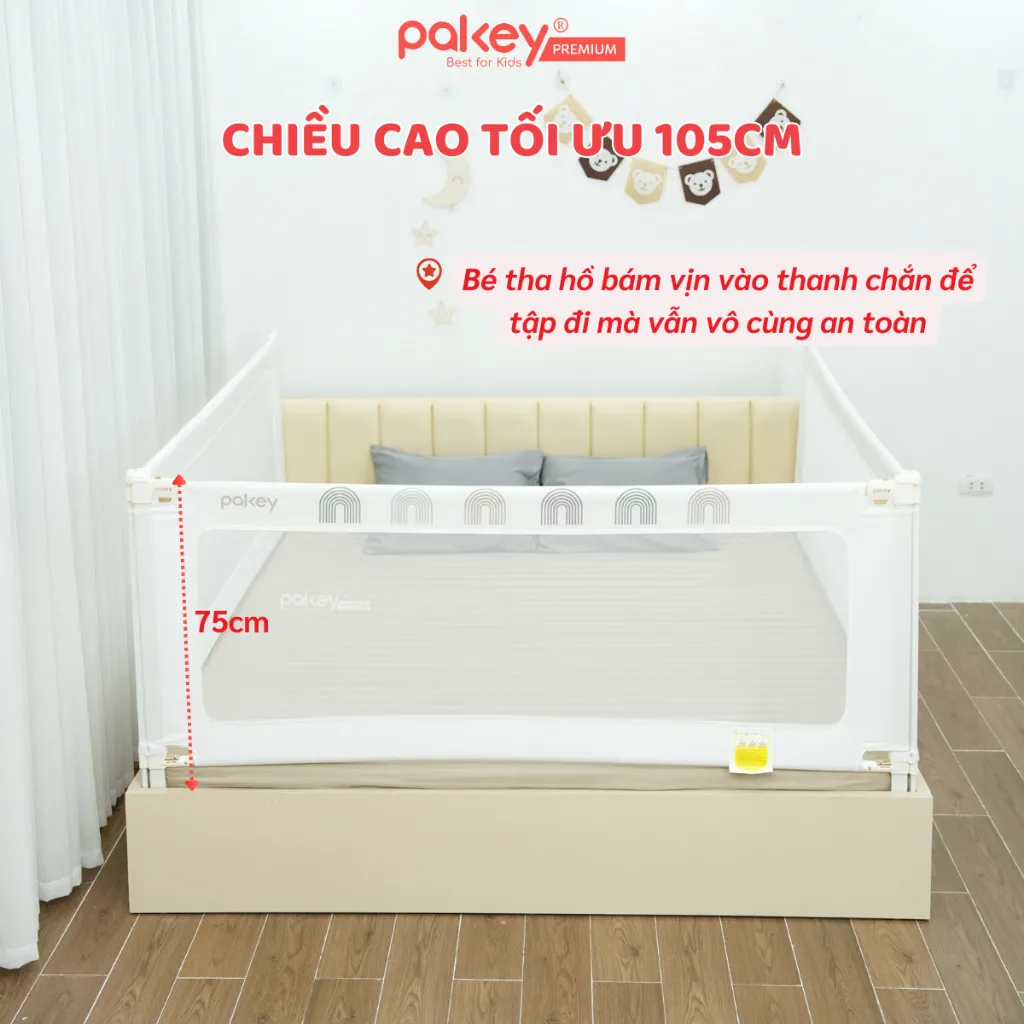 Ảnh Thanh Chắn Giường Cho Bé PAKEY G600, Chặn Giường Chất Liệu Cao Cấp An Toàn Cho Bé 2