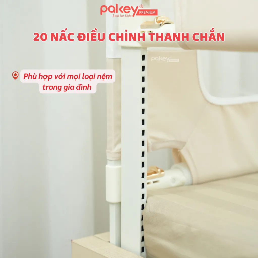 Ảnh Thanh Chắn Giường PAKEY G600 Cho Bé Cao Cấp, Chặn Giường An Toàn Giúp Bé Ngủ Ngon An Toàn 4