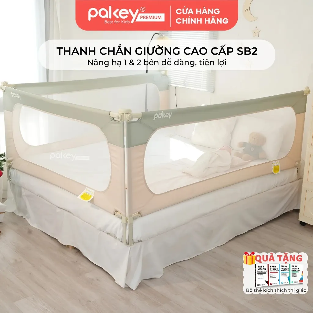 Đánh Giá Thanh Chắn Giường PAKEY SB2 Cao Cấp | An Toàn Cho Bé, Nâng Hạ 1 Bên