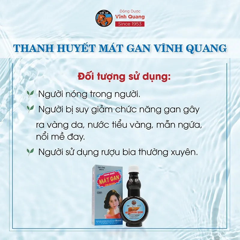 Ảnh Thanh Huyết Mát Gan Vĩnh Quang - Chai 280ml Hỗ trợ thanh nhiệt, giải độc, mát gan, bổ gan 4