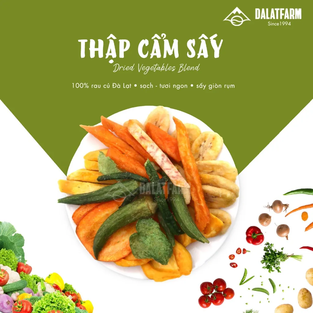 Ảnh Thập Cẩm Sấy Dalat Farm - Túi 250 g 1