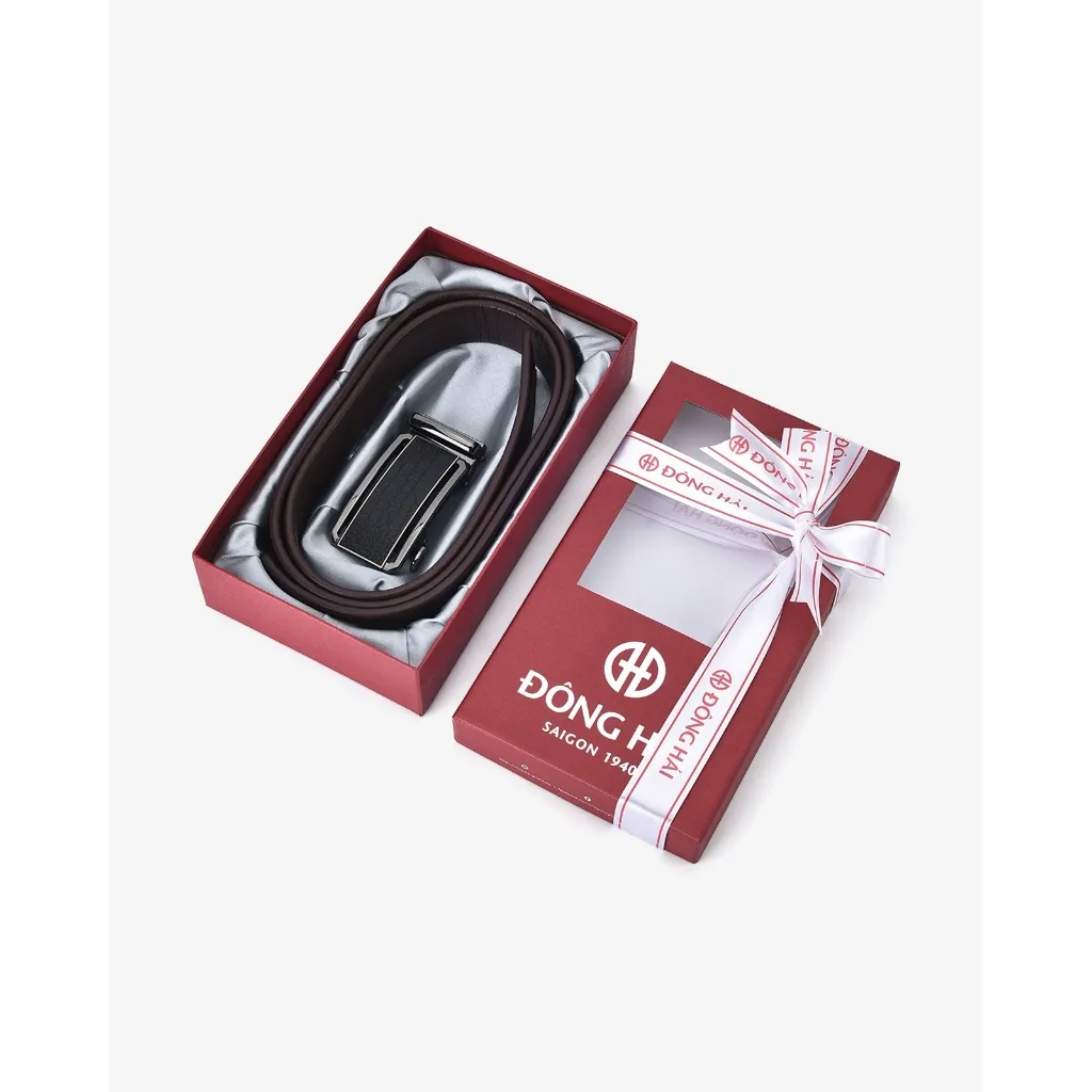 Ảnh Thắt Lưng Dây Nịt Nam Đông Hải Dập Vân Sang Trọng Khóa Tăng Đơ Da Cao Cấp Bản 35mm - NITTDPU580 3