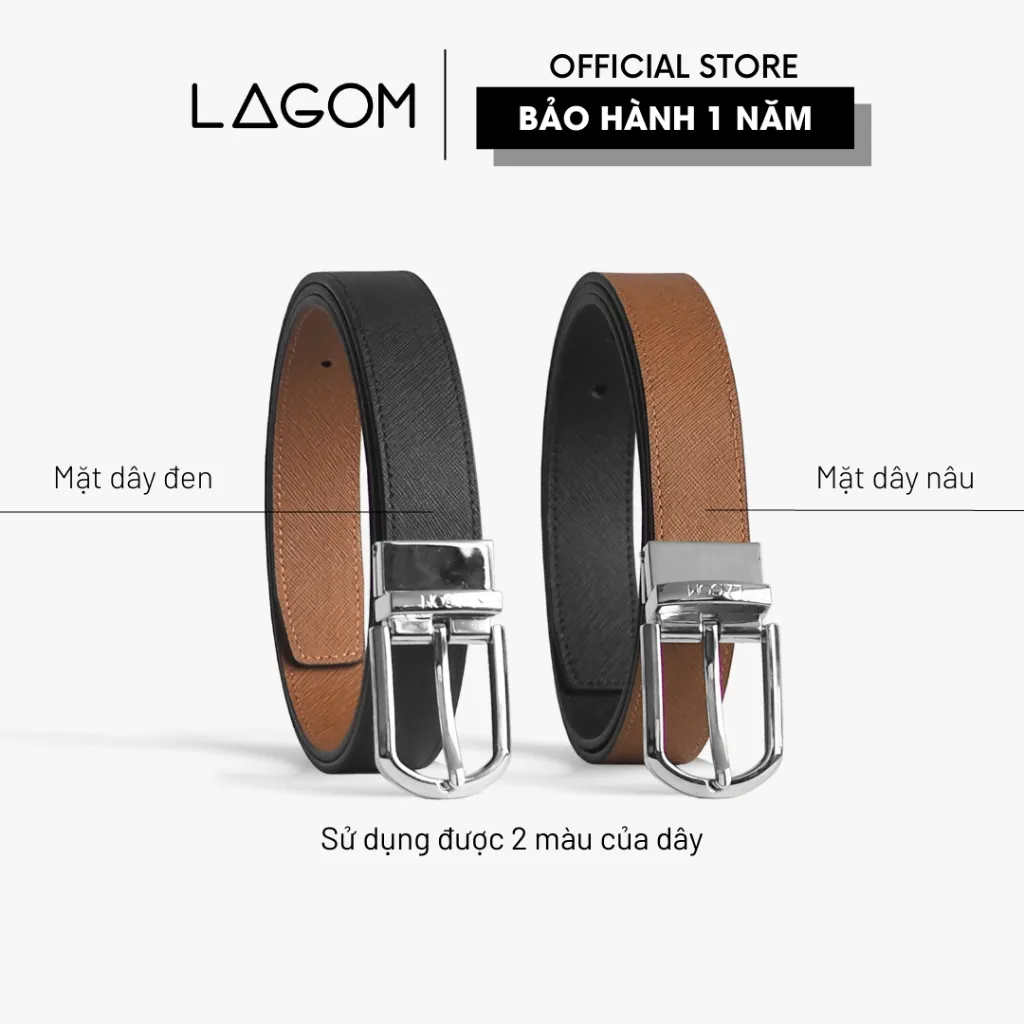 Ảnh Thắt Lưng Mặt Xoay LAGOM - Đầu khóa xoay 30mm - Dây bản nhỏ 28 mm 3