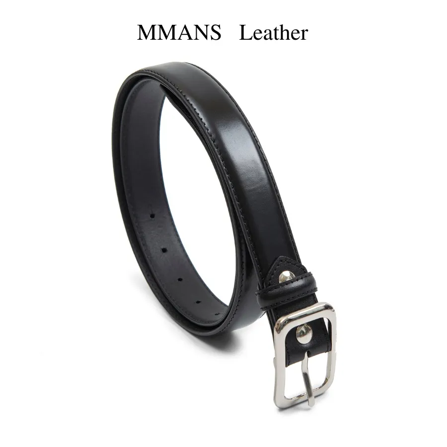 Ảnh Thắt lưng nam bản nhỏ MMANS bản 3cm khóa kim da bò nhập khẩu cao cấp chính hãng hợp kim chống gỉ 3