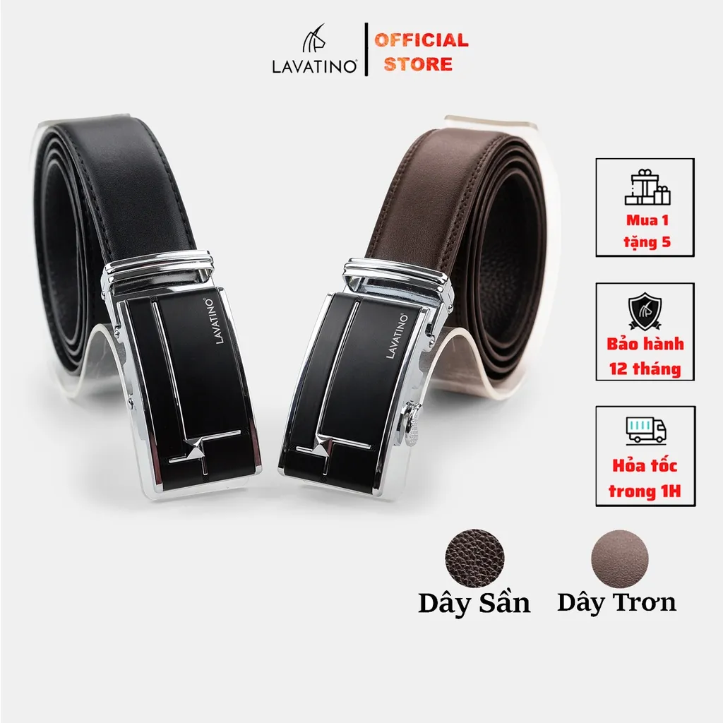 Ảnh Thắt Lưng Nam Da Bò Cao Cấp Hàng Hiệu Dây Nịt Nam  Khóa Tự Động Thiết Kế Sang Trọng Chính Hãng - Lavatino TINO 07 1