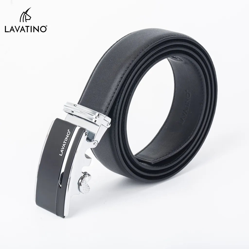 Ảnh Thắt Lưng Nam Da Bò Thật Cao Cấp Hàng Hiệu Lavatino Khoá Tự Động Thiết Kế Sang Trọng TINO 04 2