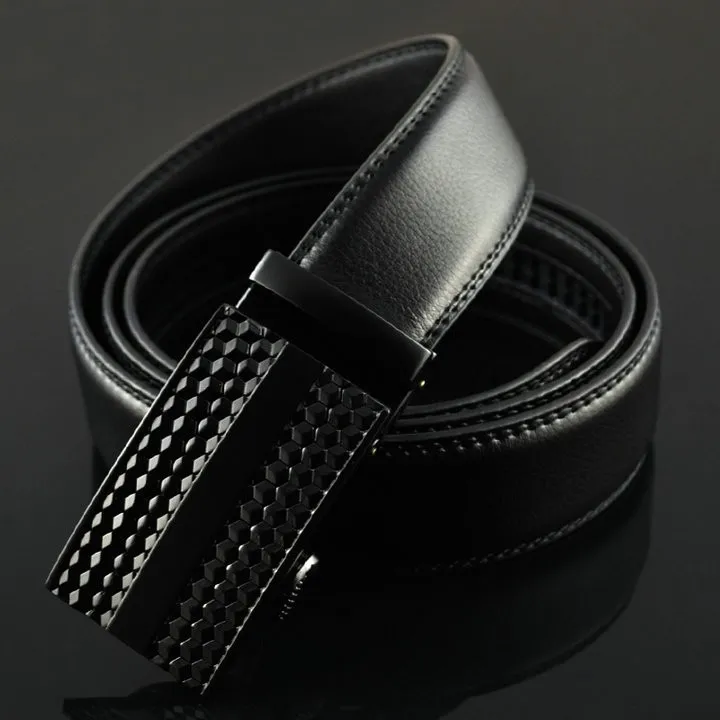 Ảnh Thắt lưng nam da thật Anh Tho Leather - P101 màu đen 1