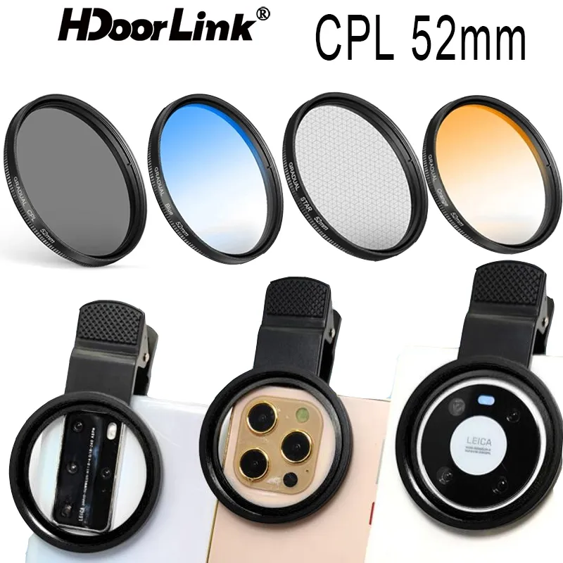 Ảnh Thấu kính lọc CPL HDOORLINK 52mm phân cực cho điện thoại di động 1