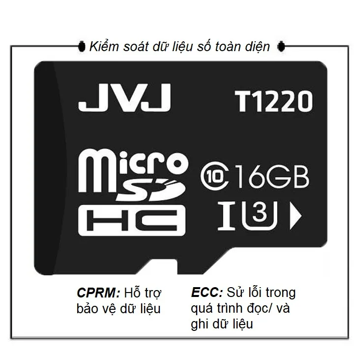 Ảnh Thẻ nhớ JVJ 16G U3 C10 tốc độ cao - chuyên dụng cho CAMERA, Điện thoại, Máy ảnh,... tốc độ cao 95Mb-140Mb/s 1
