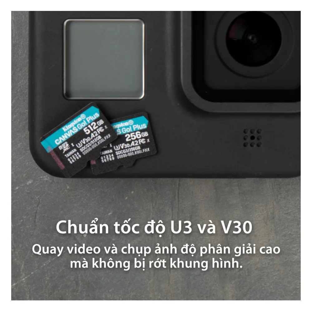 Ảnh Thẻ nhớ Kingston Canvas Go Plus MicroSD 512GB cho di động Android, camera, flycam và sản xuất video 4K SDCG3/512G 3