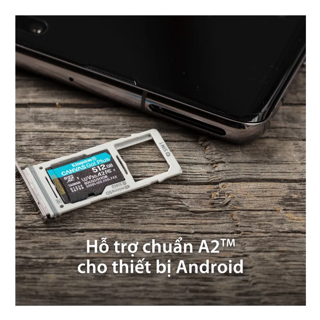 Ảnh Thẻ nhớ Kingston Canvas Go Plus MicroSD 512GB cho di động Android, camera, flycam và sản xuất video 4K SDCG3/512G 4