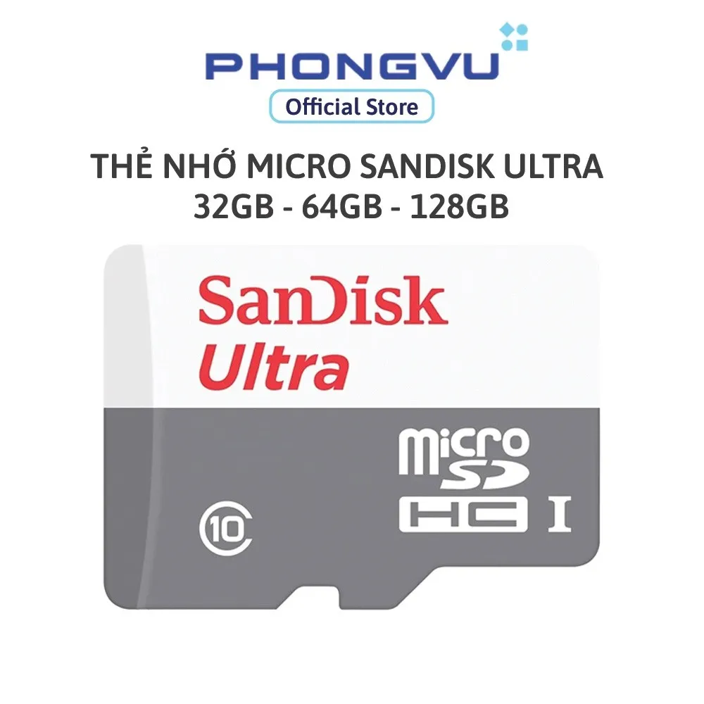Ảnh Thẻ nhớ Micro Sandisk Ultra 32GB/64GB/128GB SDSQUNR-GN3MN - Bảo hành 60 tháng 1