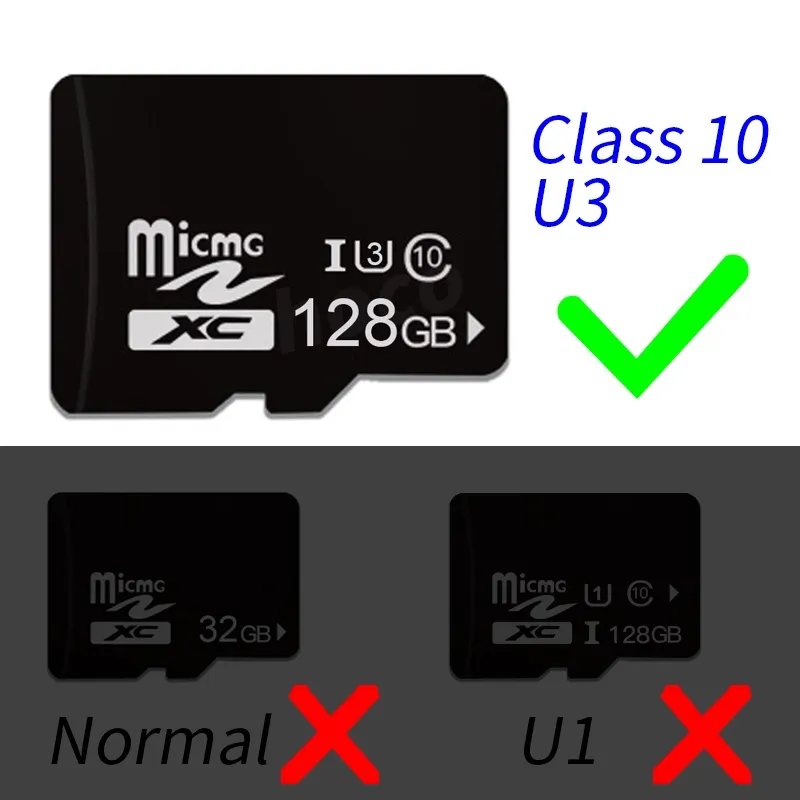 Ảnh Thẻ Nhớ Micro SD 256GB 128GB 64GB 32GB Tốc Độ Cao Dung Lượng 10 U3 40-100MB / S 3