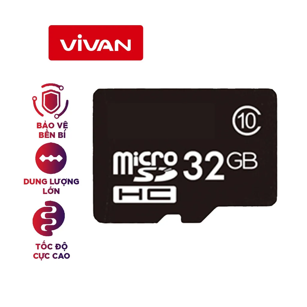 Ảnh Thẻ Nhớ Micro SD VIVAN TF Card 32GB/ 64GB - Phù Hợp Cho Nhiều Thiết Bị Camera, Laptop, Loa, Điện Thoại 1