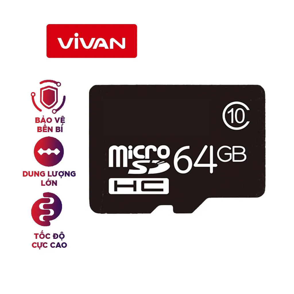 Ảnh Thẻ Nhớ Micro SD VIVAN TF Card 32GB/ 64GB - Phù Hợp Cho Nhiều Thiết Bị Camera, Laptop, Loa, Điện Thoại 2