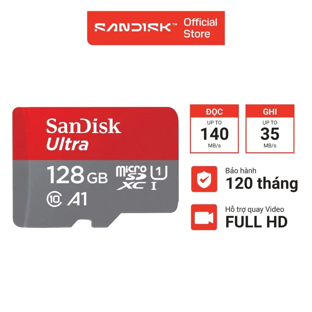 Ảnh Thẻ nhớ MicroSDXC SanDisk Ultra A1 64GB - 128GB - 256GB 2