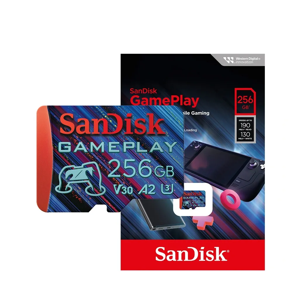 Ảnh Thẻ Nhớ MicroSDXC SanDisk GamePlay 256GB - 512GB - 1TB for Mobile Gaming 190MB/s 3