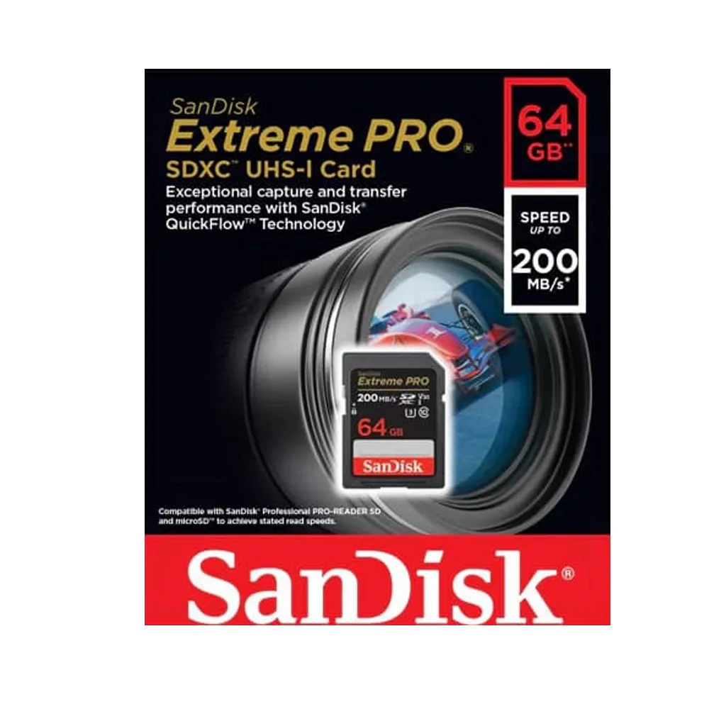 Ảnh Thẻ nhớ SDXC SanDisk Extreme Pro U3 V30 64GB - 128GB- 256GB 200MB/s 4