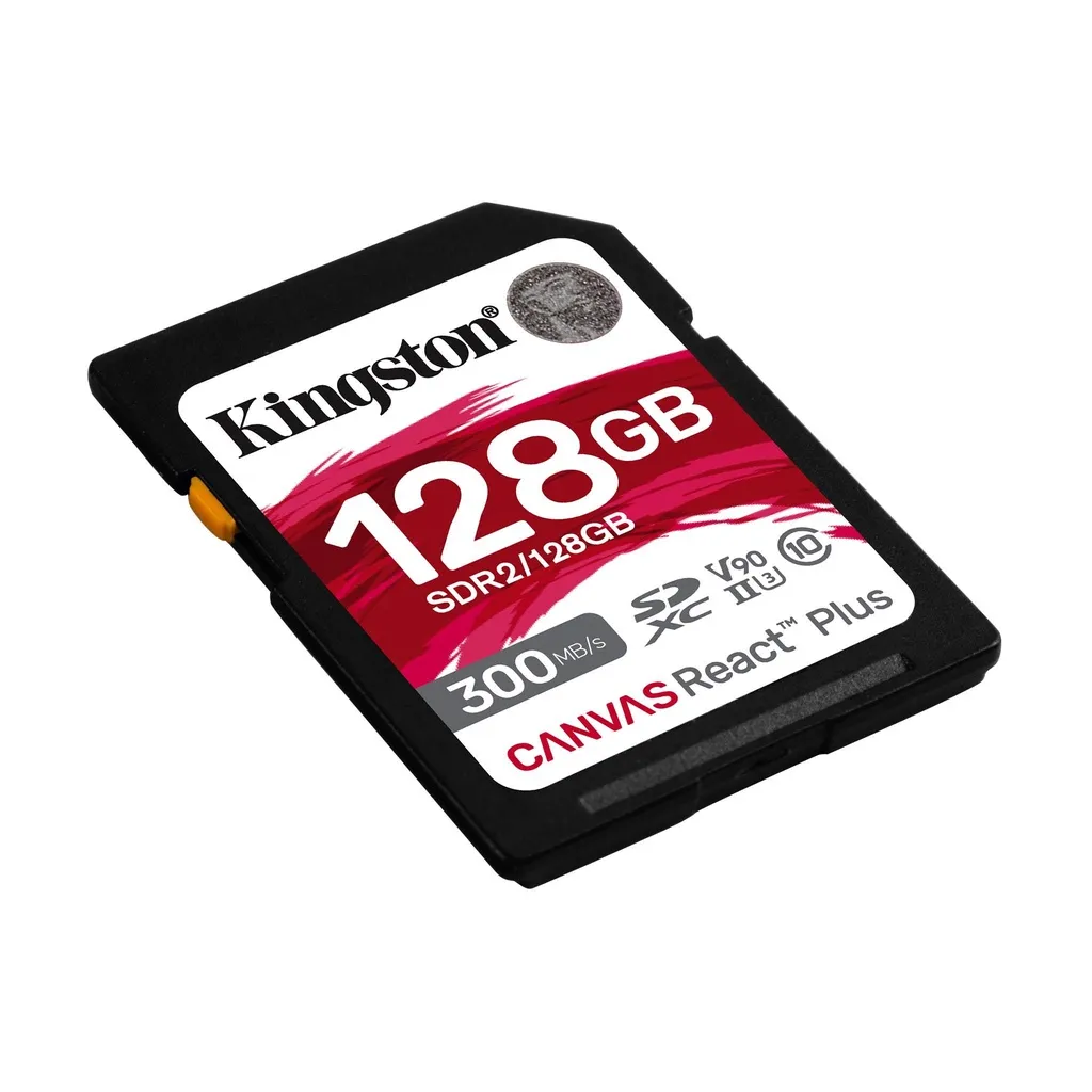 Ảnh Thẻ Nhớ V90 SD Kingston Canvas React Plus V90 128GB 300mbs/260mbs camera quay phim chuyên nghiệp 4K/8K SDR2/128GB 2
