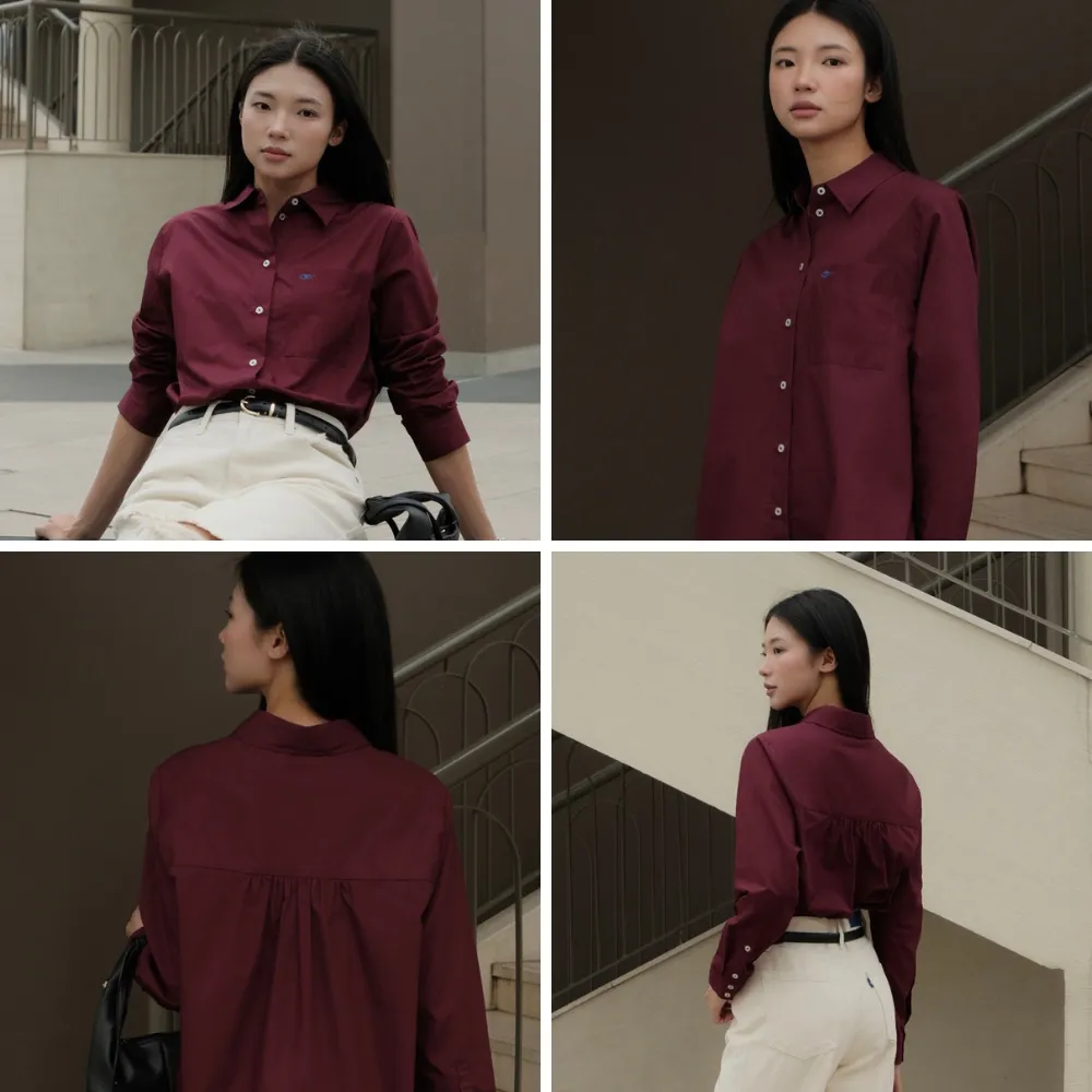 Ảnh TheBlueTshirt - Áo sơ mi dài tay phom rộng nhiều màu cho nữ - The New Pocket Oversize Shirt - Women 2