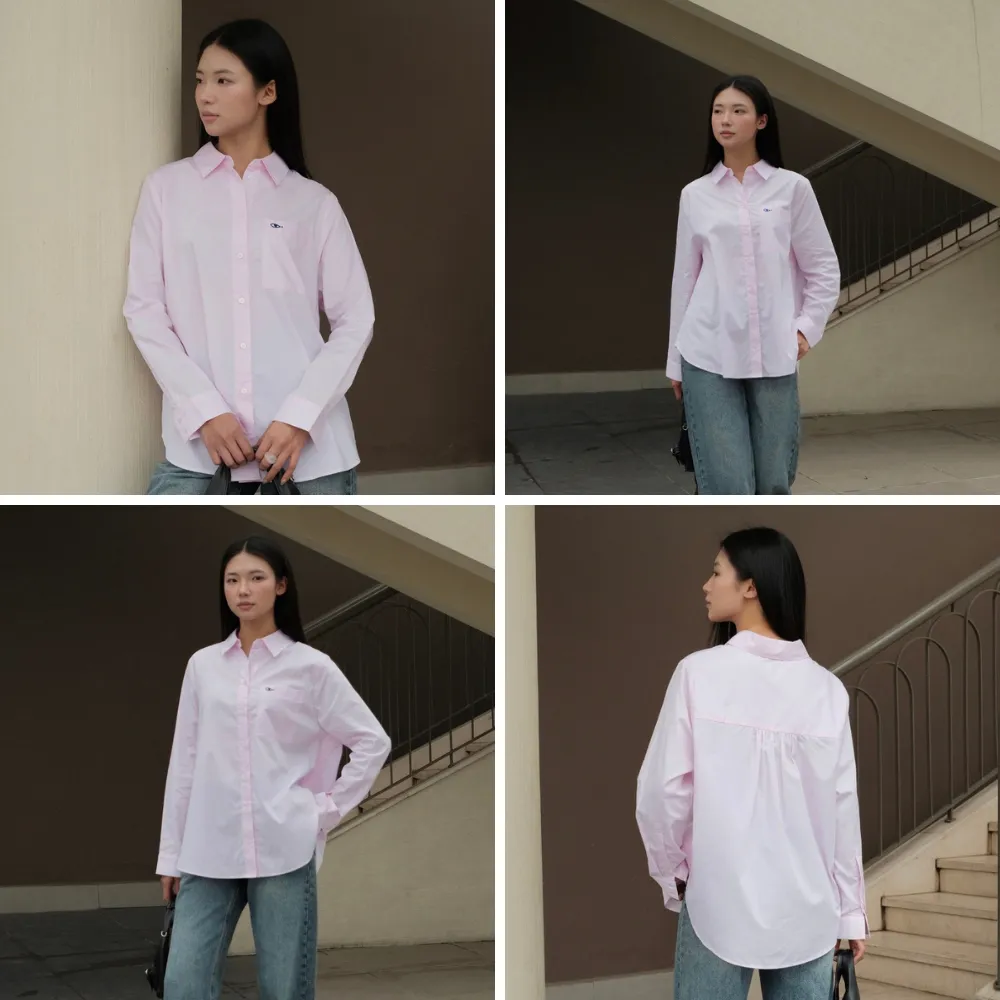 Ảnh TheBlueTshirt - Áo sơ mi dài tay phom rộng nhiều màu cho nữ - The New Pocket Oversize Shirt - Women 3