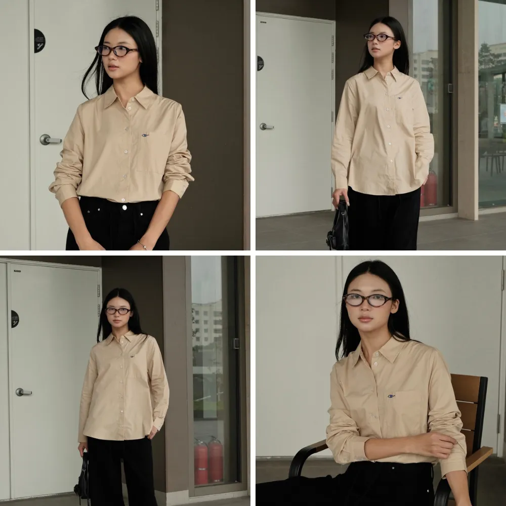 Ảnh TheBlueTshirt - Áo sơ mi dài tay phom rộng nhiều màu cho nữ - The New Pocket Oversize Shirt - Women 4