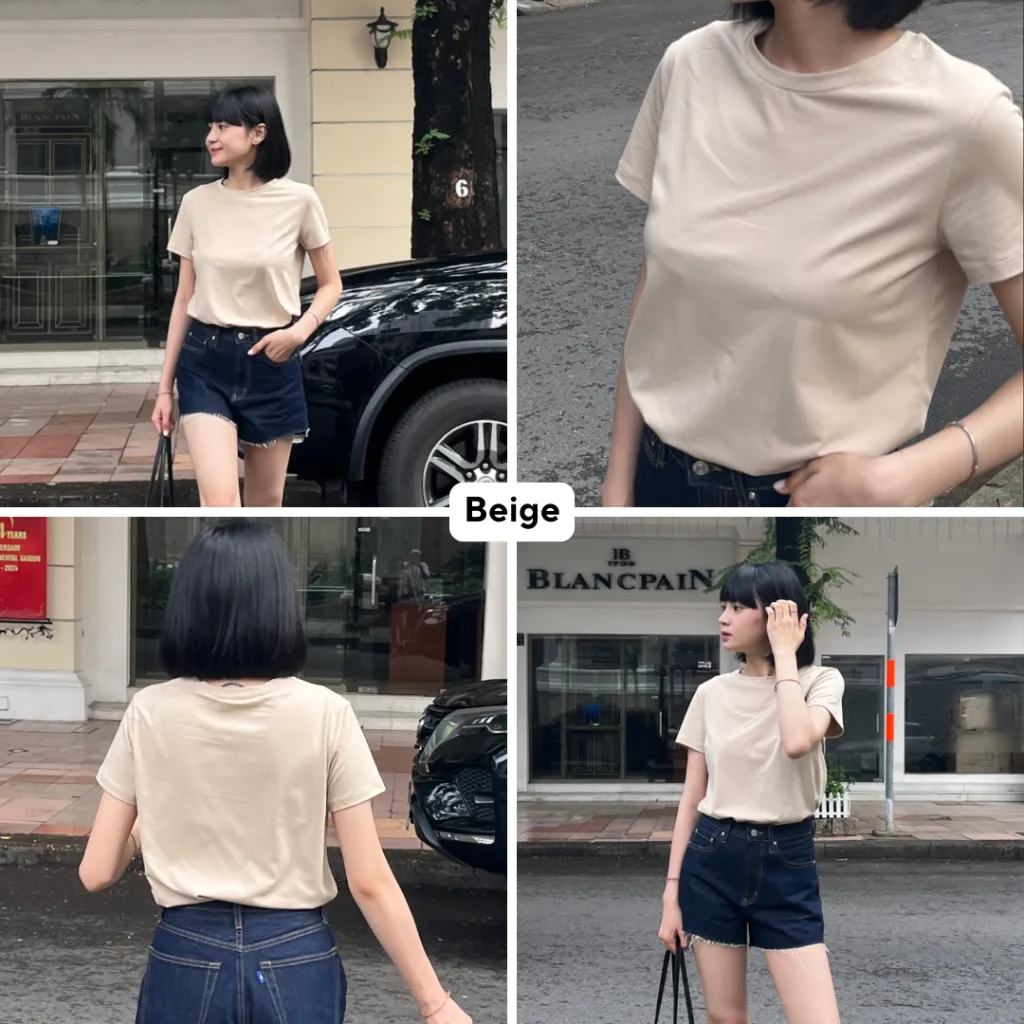 Ảnh TheBlueTshirt - Áo thun tay ngắn trơn cho nữ - Hero T - Women 3