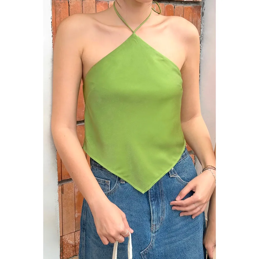 Ảnh TheBlueTshirt - Áo yếm lụa Đào cột dây hở lưng - Women 4