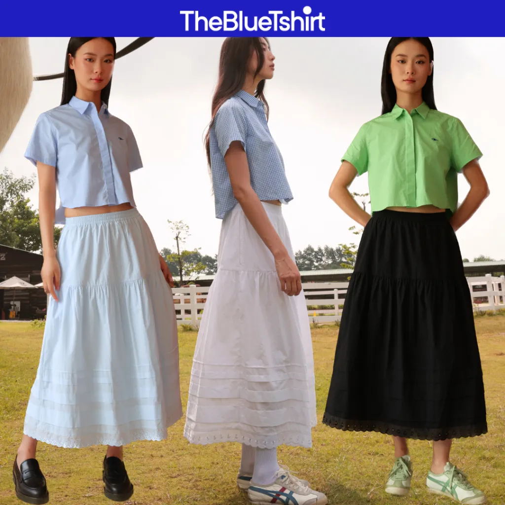 Ảnh TheBlueTshirt - Chân váy maxi xếp ly xoè dáng dài cho nữ - Boho Maxi Skirt Eco Cotton - Women 1