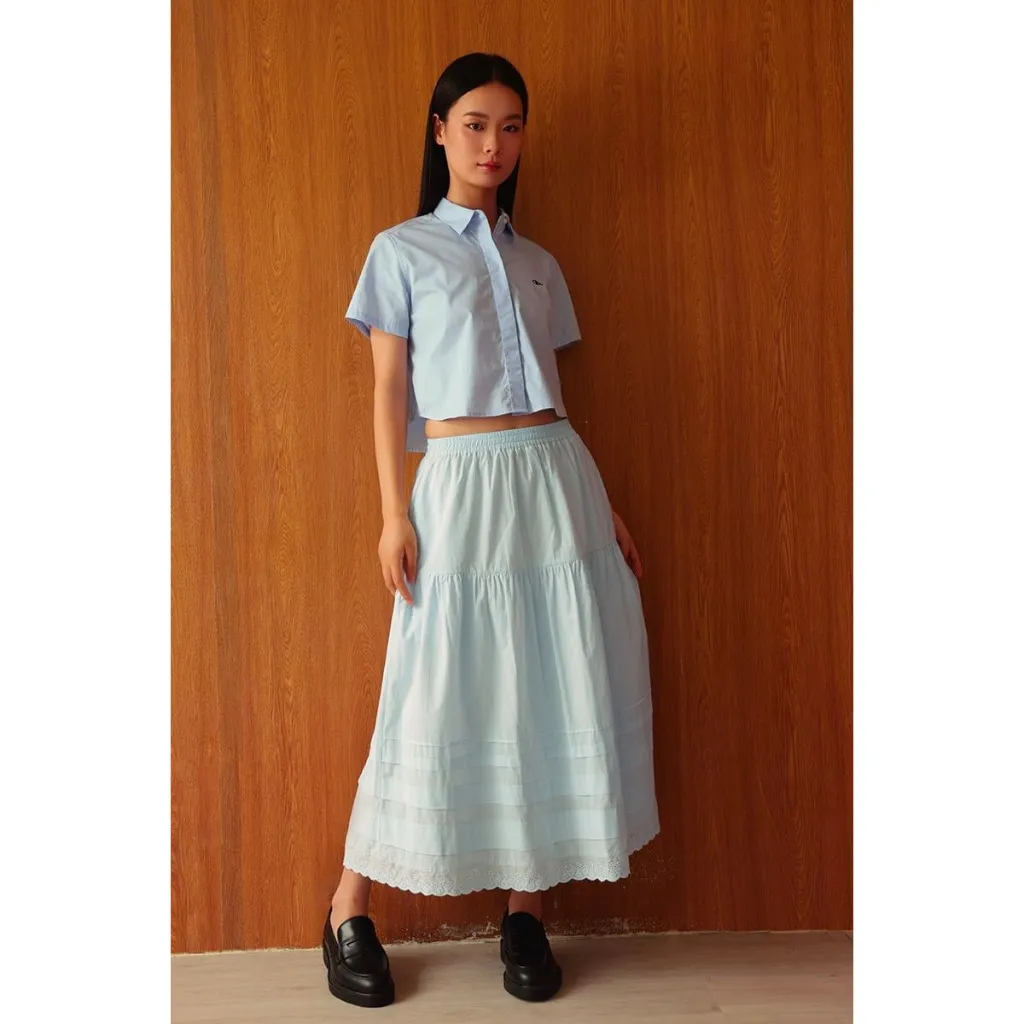 Ảnh TheBlueTshirt - Chân váy maxi xếp ly xoè dáng dài cho nữ - Boho Maxi Skirt Eco Cotton - Women 3