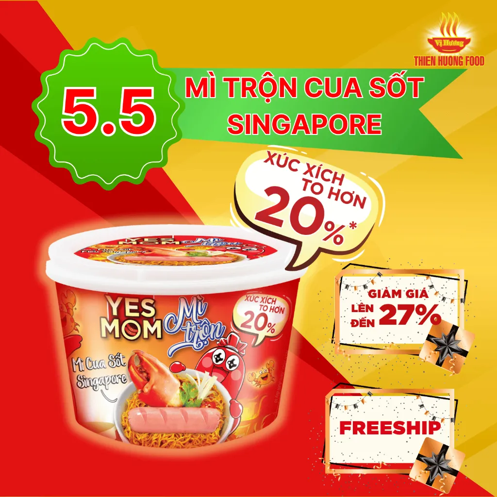 Đánh Giá Mì Tô Trộn Yes Mom Xúc Xích Cua Singapore: Thêm 20% Xúc Xích, Ngon Khó Cưỡng!