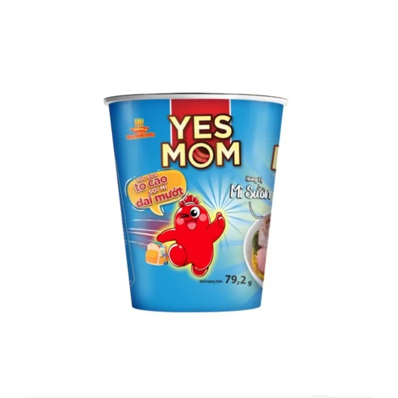 Ảnh Thêm 20% Xúc Xích - Thùng 24 ly Mì Sườn Heo Yes Mom Có Xúc Xích 79.2g/ly 3