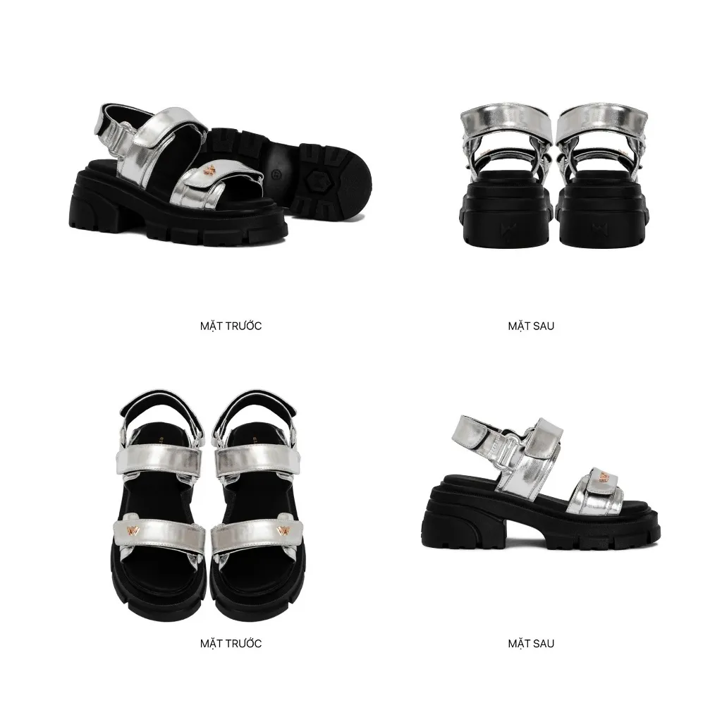 Ảnh THEWOLF Giày Tăng Chiều Cao Sandal NamNữ THEWOLF ESSENTIAL HIGH SANDAL Đế Cao Lót Êm Ái Quai Dán-Đen Kem Beige Nâu Bạc 4