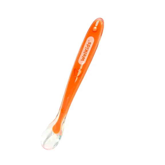 Ảnh Thìa ăn dặm Welkids bằng silicon cho bé ăn dặm siêu mềm bảo vệ nướu 1