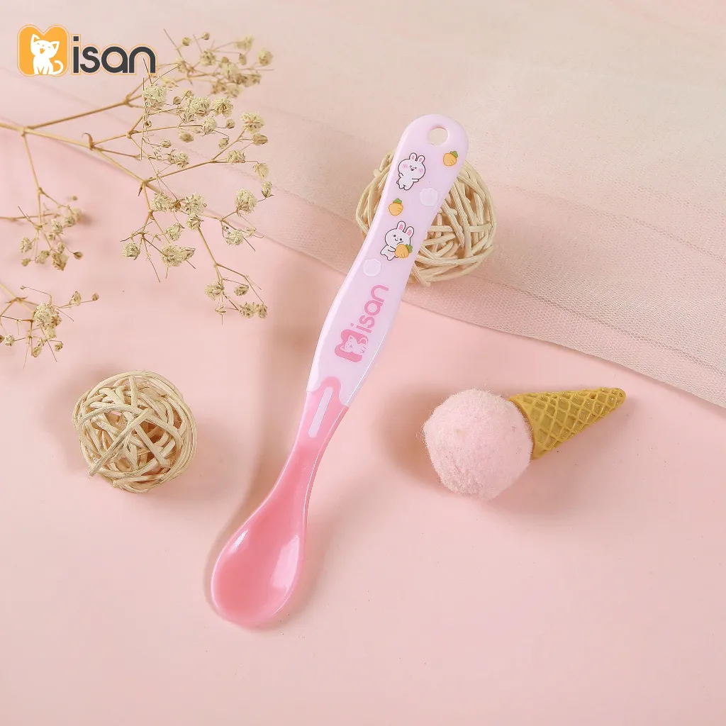 Ảnh Thìa Mềm Báo Nóng Silicon Cao Cấp Misan KidsWorld Chống Nóng An Toàn Cho Bé Ăn Dặm Không BPA 3