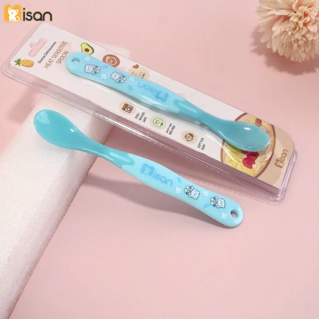 Ảnh Thìa Mềm Báo Nóng Silicon Cao Cấp Misan KidsWorld Chống Nóng An Toàn Cho Bé Ăn Dặm Không BPA 4