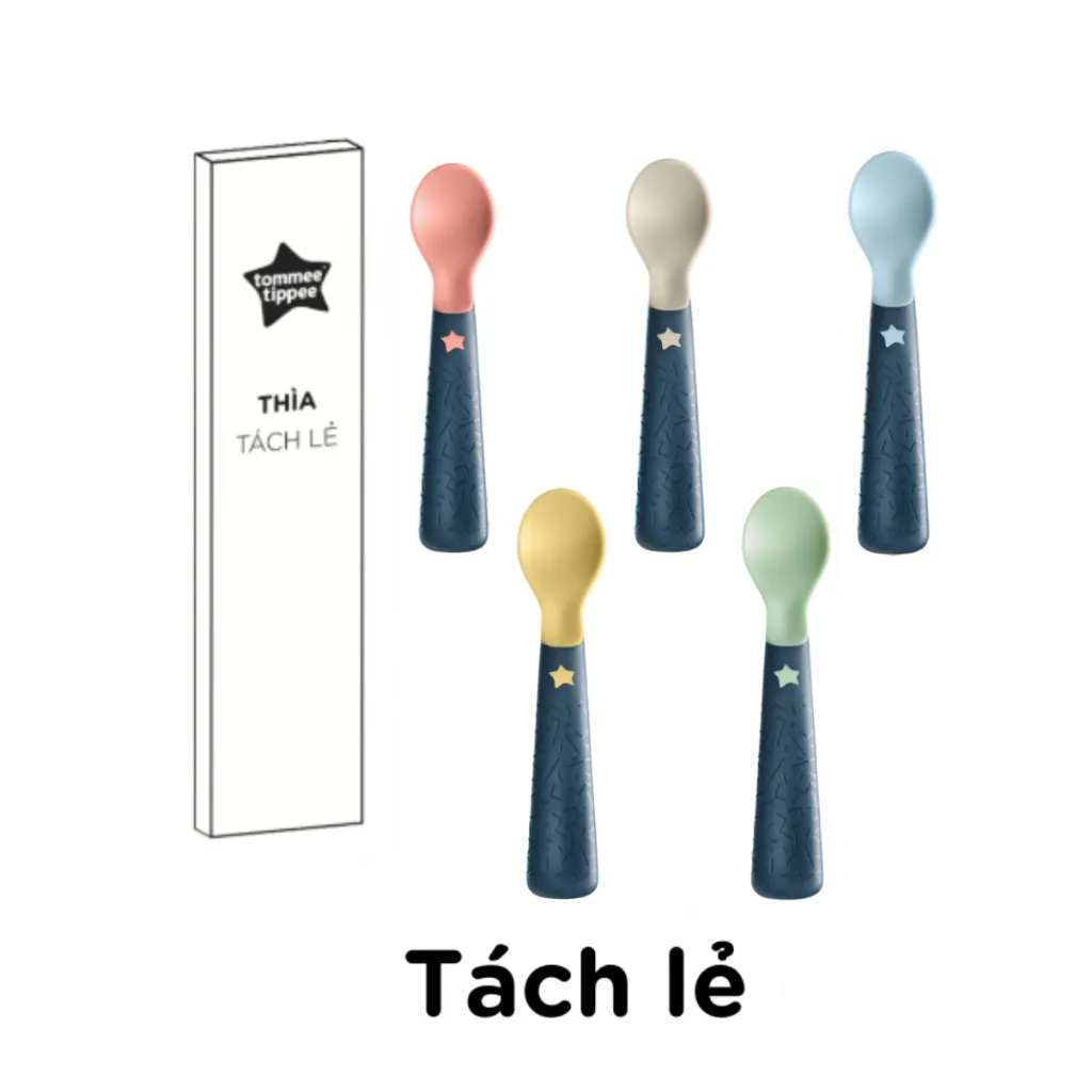 Ảnh Thìa Tập Ăn Tommee Tippee Easigrip, Dành Cho Bé Từ 6 Tháng - Set 5 Thìa, Tách Lẻ (Giao Màu Ngẫu Nhiên) 3