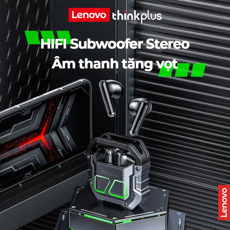 Ảnh Thinkplus x Lenovo XT81 Tai nghe chơi game nhét tai không dây Bluetooth 5.3 độ trễ thấp với âm thanh nổi HD có micro 3