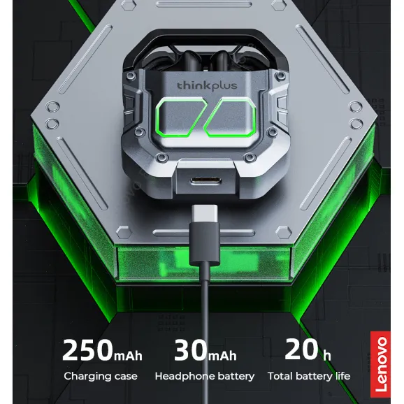 Ảnh Thinkplus x Lenovo XT81 Tai nghe chơi game nhét tai không dây Bluetooth 5.3 độ trễ thấp với âm thanh nổi HD có micro 4