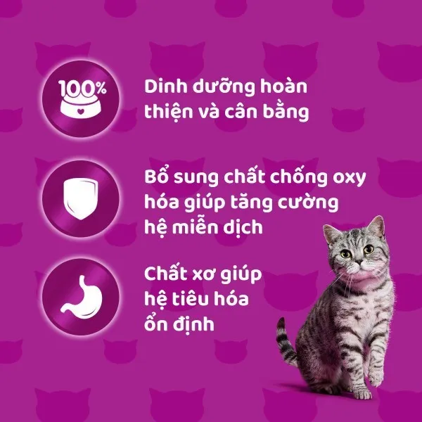 Ảnh Thức ăn mèo Whiskas vị cá biển 7kg 2