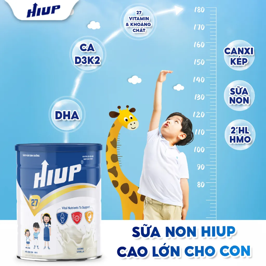Ảnh Thực phẩm dinh dưỡng HIUP tăng chiều cao, tăng cân cho trẻ từ 2 đến 15 tuổi - Hộp 650gram 2